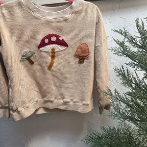 One of a kind handmade mushroom sweatershirt 🍄